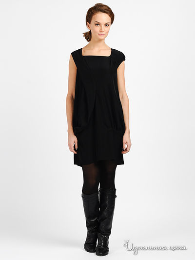 платье Веретено, цвет цвет черный