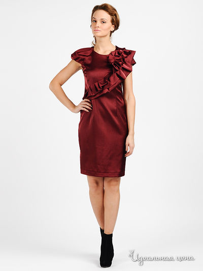 платье Веретено, цвет цвет бордовый