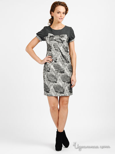 платье Веретено, цвет цвет серебристый