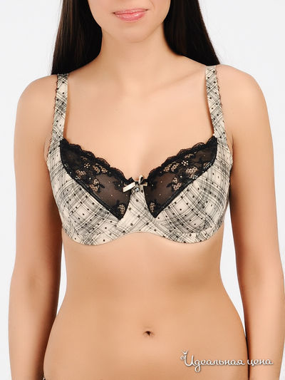 Бюстгальтер V.O.V.A., цвет цвет кремовый / черный