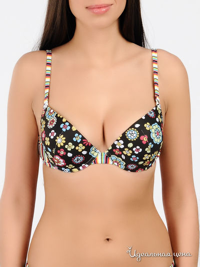 Бюстгальтер V.O.V.A., цвет цвет черный / мультиколор