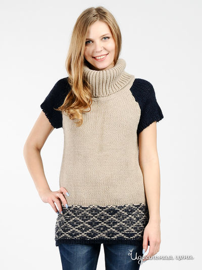 Туника Alessandra Boni, цвет цвет бежевый