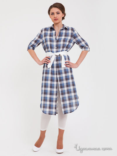 Платье Levall, цвет цвет белый / голубой / серый