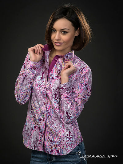 Рубашка Jess France, цвет цвет розовый / принт огурцы