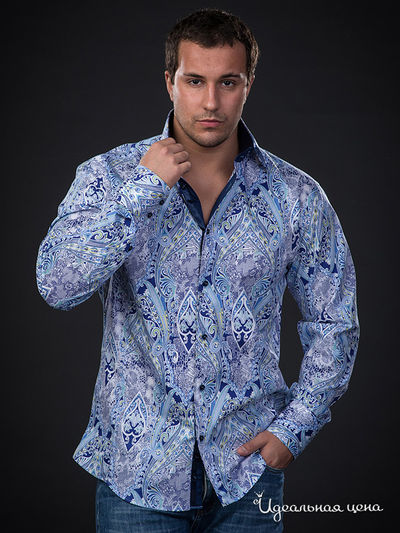 Рубашка Jess France, цвет цвет голубой / принт огурцы