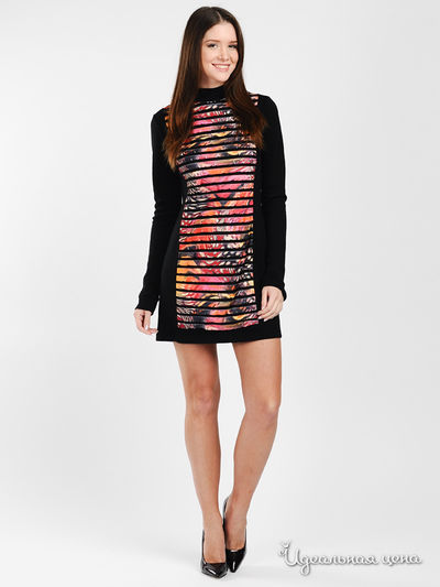 Платье Dino Chizari, цвет цвет черный / мультиколор