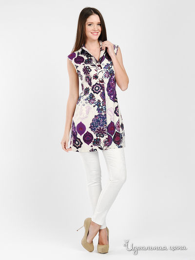 Туника Dino Chizari, цвет цвет белый / принт восточные цветы