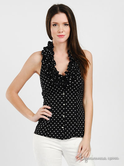 Топ Dino Chizari, цвет цвет черный / принт горох