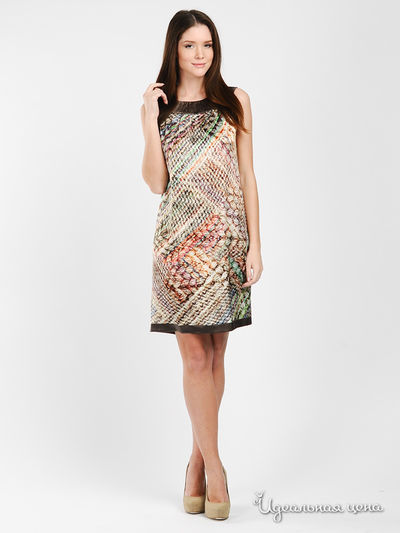 Платье Dino Chizari, цвет цвет мультиколор / шоколадный