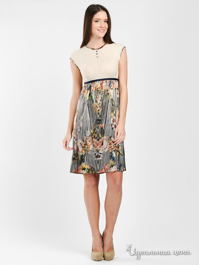 Платье Dino Chizari, цвет цвет белый / мультиколор