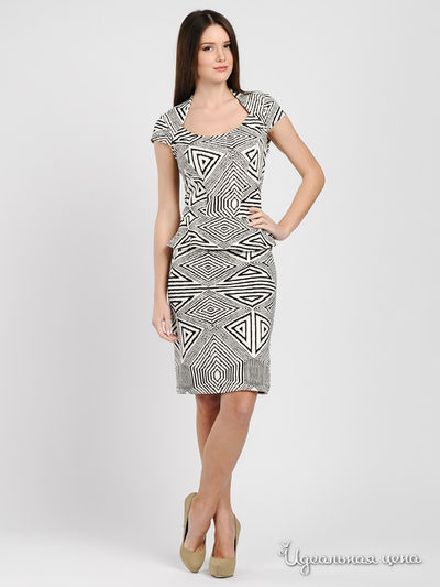 Платье Mono collection, цвет цвет белый / черный