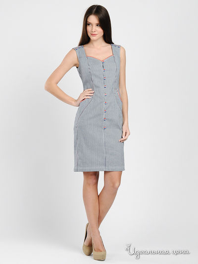 Платье Mono collection, цвет цвет синий / белый