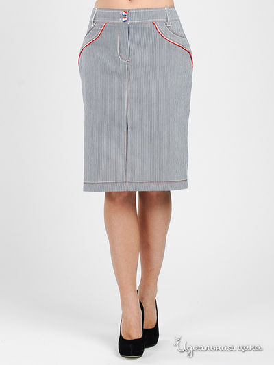 Юбка Mono collection, цвет цвет синий / белый