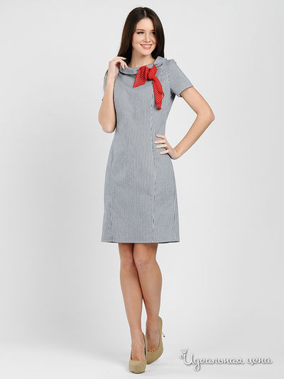 Платье Mono collection, цвет цвет синий / белый