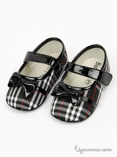 Пинетки Burberry, цвет цвет черный