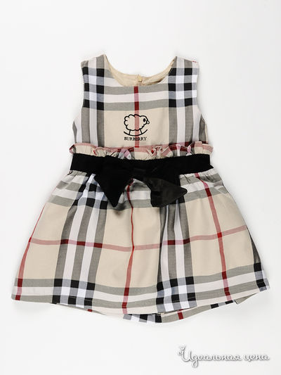 Платье Burberry, цвет цвет бежевый / мультиколор