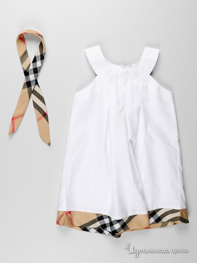 Платье Burberry, цвет цвет белый