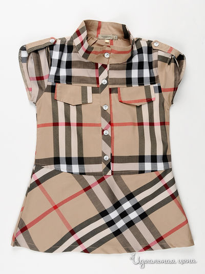 Платье Burberry, цвет цвет бежевый / мультиколор