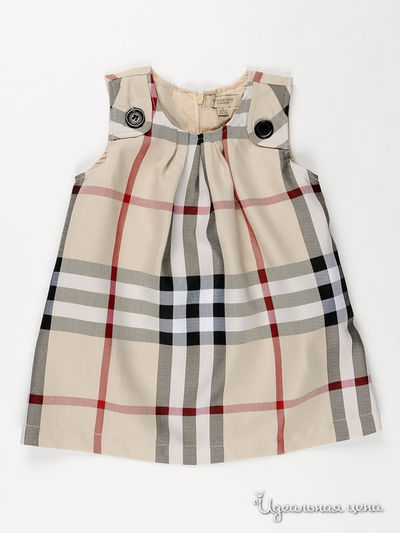 Платье Burberry, цвет цвет бежевый / мультиколор