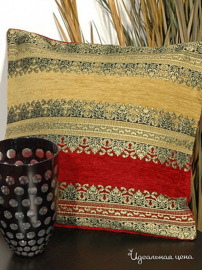 Наволочка Ernst Schafer GmbH & Co., цвет цвет бежевый / красный