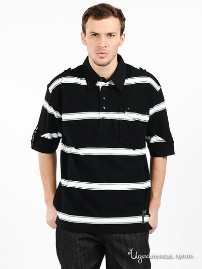 Футболка-поло Rocawear, цвет цвет черный / белый