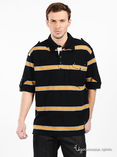 Футболка-поло Rocawear, цвет цвет черный / горчичный