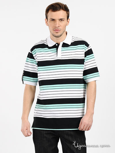 Футболка-поло Rocawear, цвет цвет белый / бирюзовый