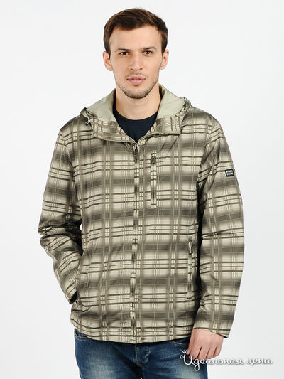 Ветровка Finn-Flare, цвет цвет оливковый / принт клетка