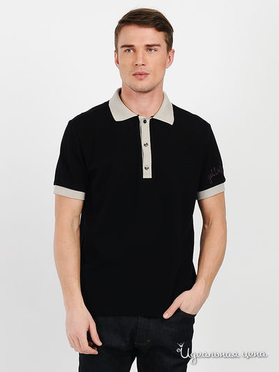 Поло Galliano, цвет цвет черный / бежевый