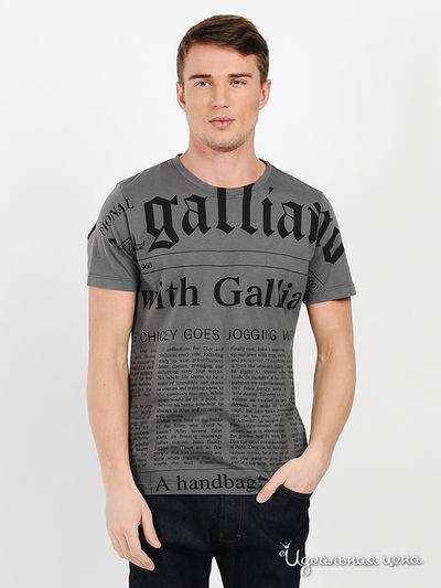 Футболка Galliano, цвет цвет серый