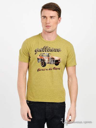 Футболка Galliano, цвет цвет горчичный меланж