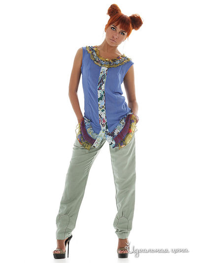 Блуза Artwizard, цвет цвет голубой