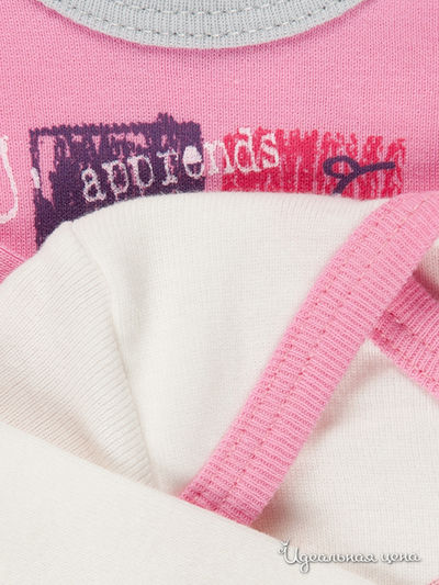 Комплект боди Absorba для девочки, цвет белый / розовый, 2 шт.