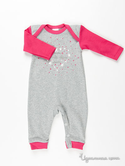 Комбинезон Absorba, цвет цвет серый / малиновый