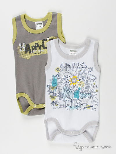 Комплект Absorba, цвет цвет белый / серо-коричневый