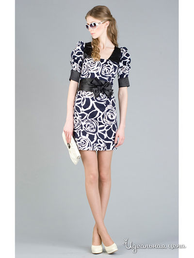 Платье Gloss, цвет цвет черный / бежевый