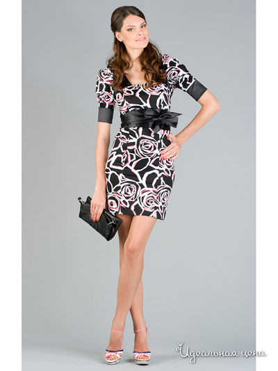 Платье Gloss, цвет цвет черный / розовый