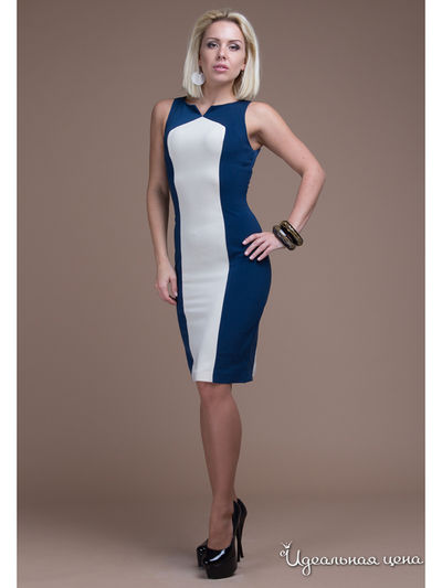 Платье Gloss, цвет цвет синий / молочный