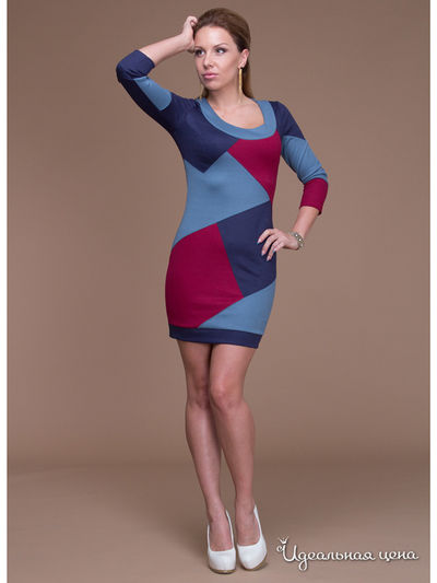 Платье Gloss, цвет цвет синий / малиновый