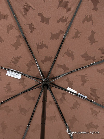Зонт складной Moschino женский, цвет коричневый