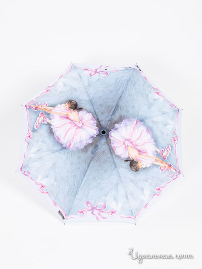 Зонт складной Moschino женский, цвет сиреневый / серый