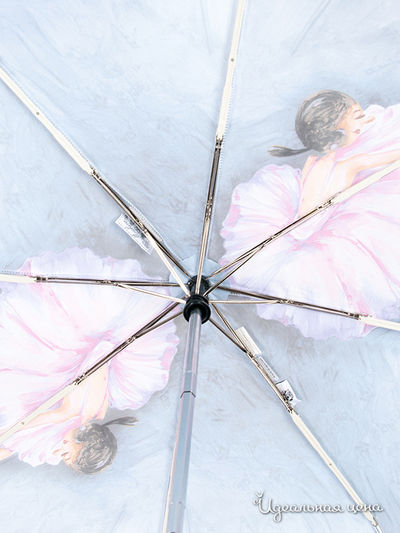 Зонт складной Moschino женский, цвет сиреневый / серый