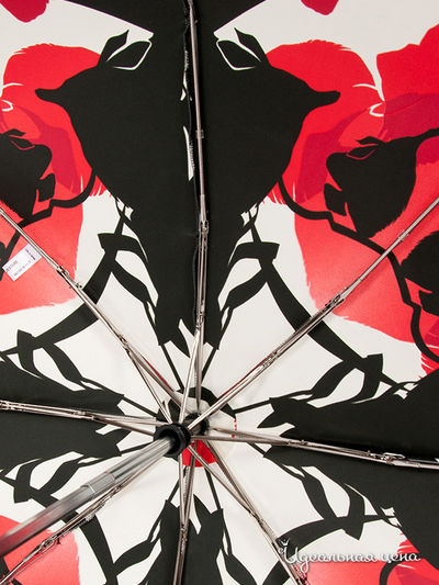 Зонт складной Ferre женский, цвет красный / черный / белый