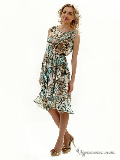 Платье АСА, цвет цвет молочный / голубой