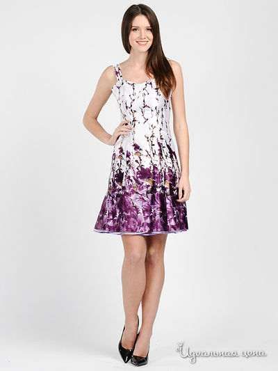 Платье Марлен, цвет цвет белый / фиолетовый
