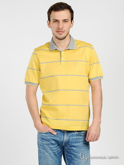 Поло Cerruti, цвет цвет желтый / светло-серый