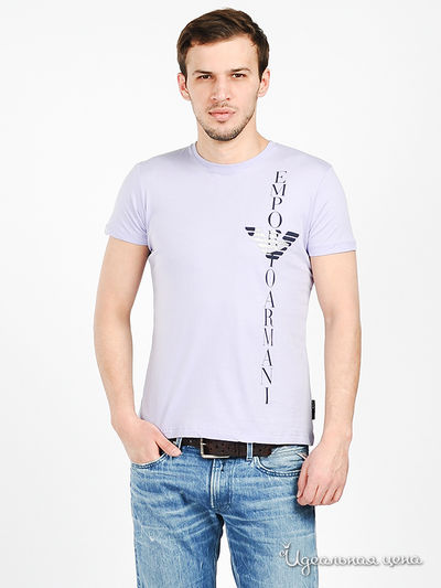 Футболка Emporio Armani, цвет цвет лиловый