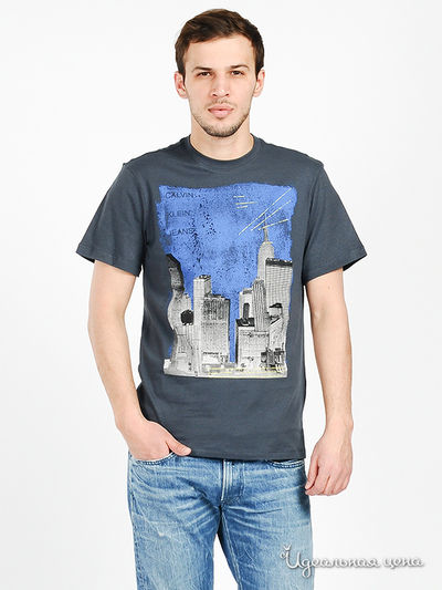 Футболка Calvin Klein Jeans, цвет цвет темно-серый