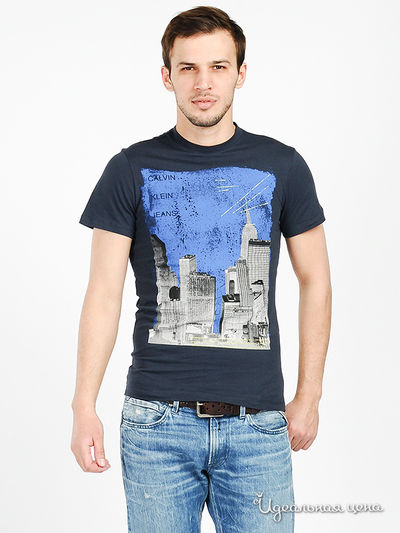 Футболка Calvin Klein Jeans, цвет цвет темно-синий