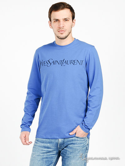Лонгслив YSL, цвет цвет синий
